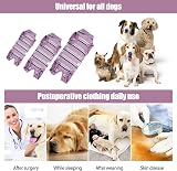 Jodsen Recovery Suit for Dog Purple Stripes XL Elastic Anti-Lick Pajamas view 7