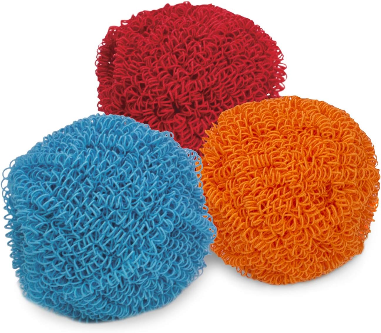HIC Harold Import Co Non-Scratch Scouring Pad and Dish Scrubbers, Stainless Steel, Set of 3, Silver: Kitchen & Dining