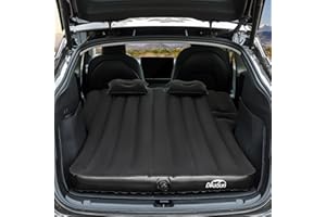 DikaSun Tesla Model Y Mattress: Inflatable Camping Bed Air Mattress for Model Y, Thickened Travel SUV Sleeping Pad with Car Air Pump 2 Pillows