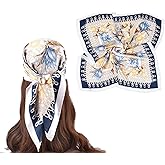 EIysee 27.5 Inches Silk Head Scarf for Women Satin Hair Scarf Silk Wrap Neck Square Scarves Feeling Scarf Boho Headwear