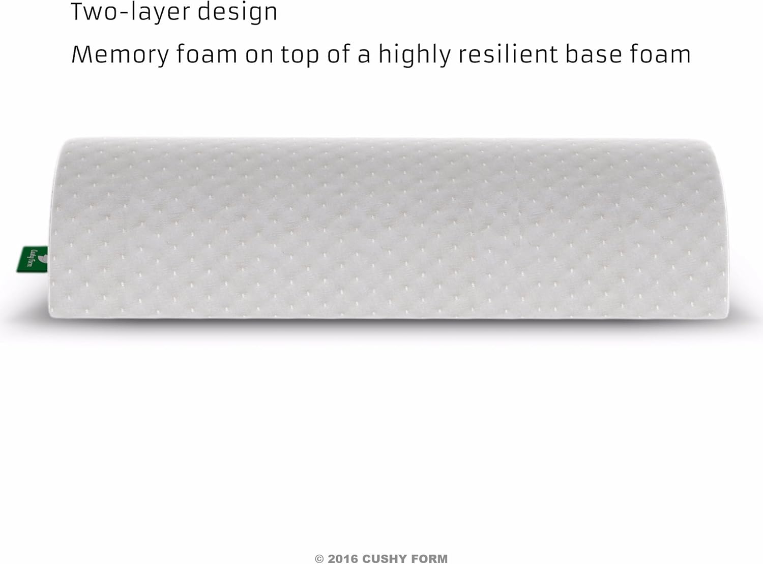 Knee Pillow for Back Pain - Half Moon Bolster Pillow - Provides Relief and Support for Sleeping on Side, Stomach or Back - Memory Foam Semi Roll Leg Pillow Wedge with Washable Organic Cotton Cover: Home & Kitchen