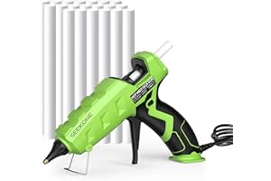 SEEKONE Pistolet à colle chaude pleine taille, 60/100 W, double puissance, grand pistolet à colle avec 20 bâtons de colle de 