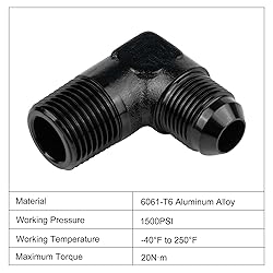 EVIL ENERGY 8AN to 1/2" NPT Male 90 Degree Fitting