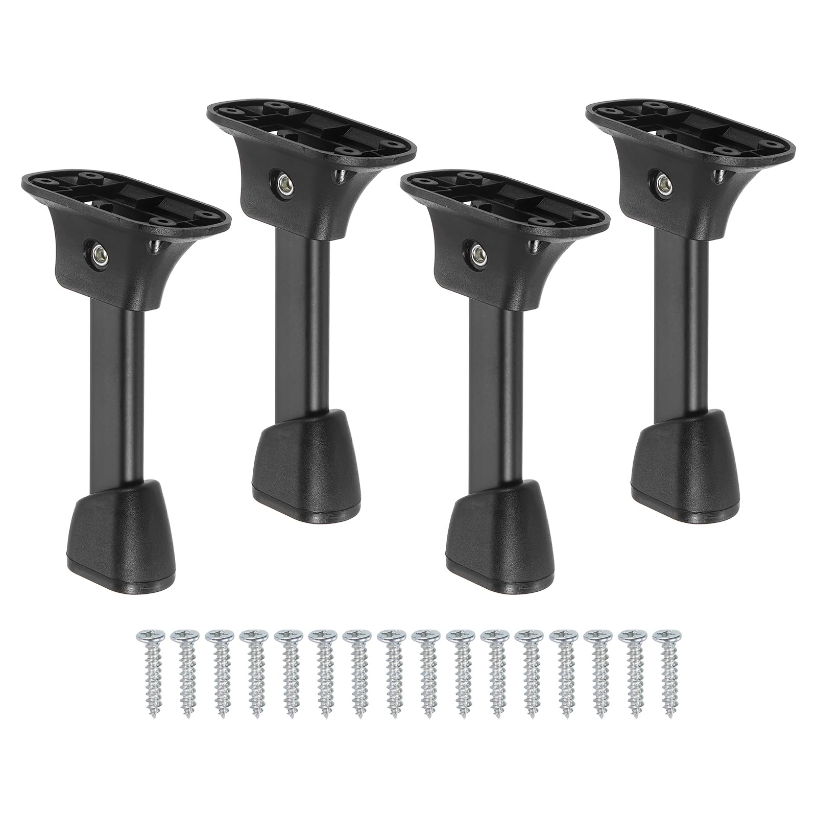 Photo 1 of uxcell Folding Table Legs, 4pcs 10cm(4") Metal Foldable Table Furniture Legs Laptop Desk Legs Replacement Legs for Cabinet Sofa Chair Bed, Black