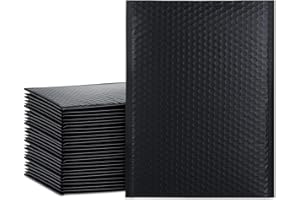 UCGOU Bubble Mailers 10.5x16 Inch Black 25 Pack Poly Padded Envelopes Large #5 Mailing Packages Opaque Packaging Postal Self Seal Adhesive Waterproof Boutique Shipping Bags for Clothes