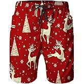 Jinlinhong Mens Swim Trunks with Mesh Lining,Quick Dry Big Tall Board Shorts Swimsuit Beach Pants Swimwear Bathing Suits