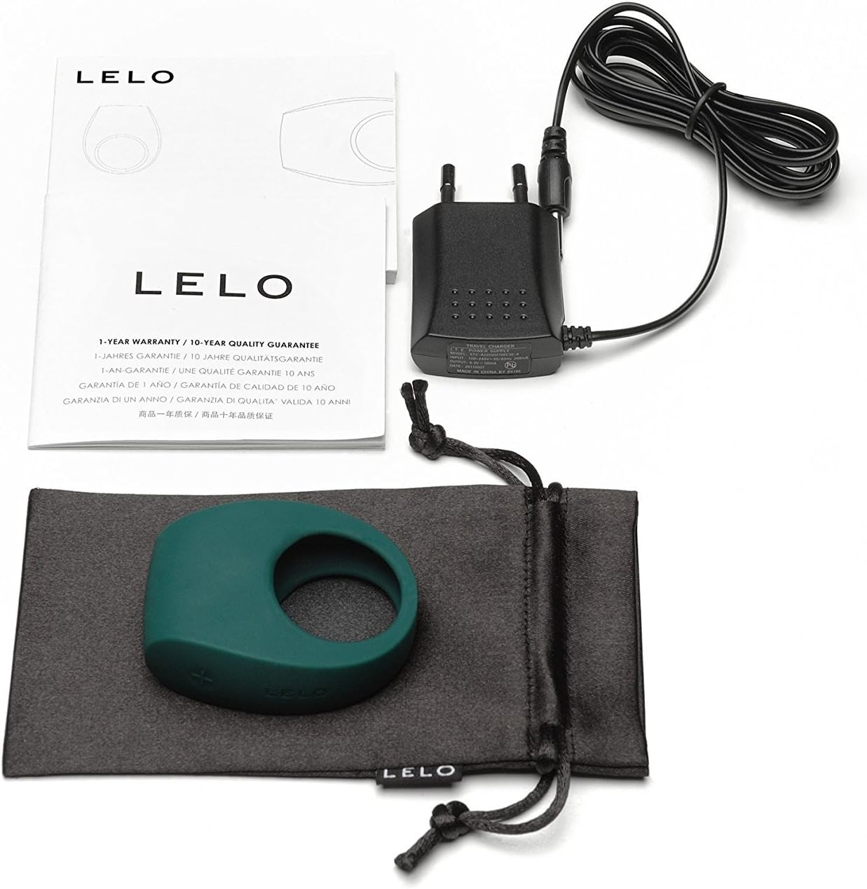 LELO Tor 2 Waterproof, Rechargeable Couple's Ring + Free Wet Lubricant (Green)