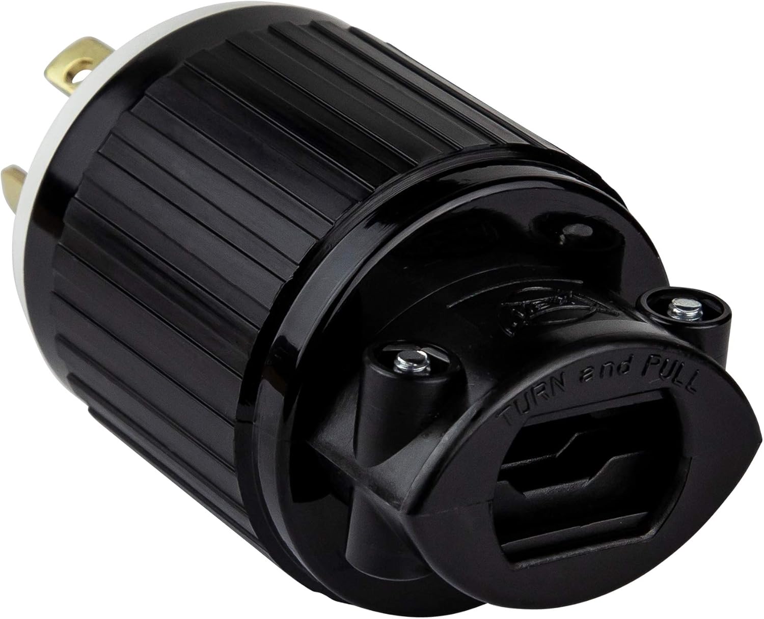 ENERLITES Industrial Grade 30A 125/250V Locking Plug, NEMA L14-30P, 3P, 4W, 66470-BK, Black - - 