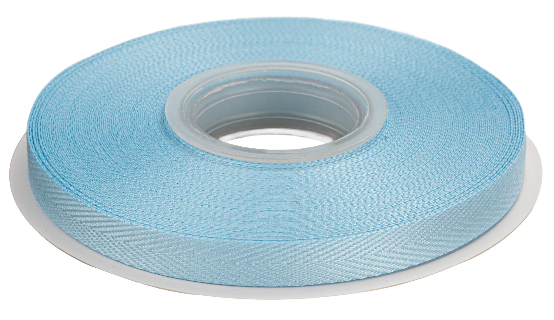 Joycrosso Herringbone Tape Twill Ribbon Soft Handle, Great for Gift Wrapping Craft Sewing, 9mm x 22 Meters - Blue Topaz