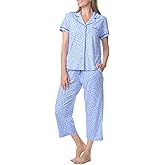 Karen Neuburger womens Short Sleeve Girlfriend Capri Pajama Set