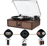 Udreamer Vinyl Player Turntable with Built-in Speakers Bluetooth 3 Speeds view 4