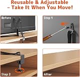 PUTORSEN TV & Furniture Anti-Tip Straps 200kg No-Drill Clamp Wall Mount view 6