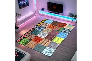 OGPJKEQR Game Room Rug - Video Game Decor for Boys Bedroom 2'5''x4' Block Theme Carpet Gaming Floor Mat Rugs for Boys Room Decor for Bedroom Living Playroom