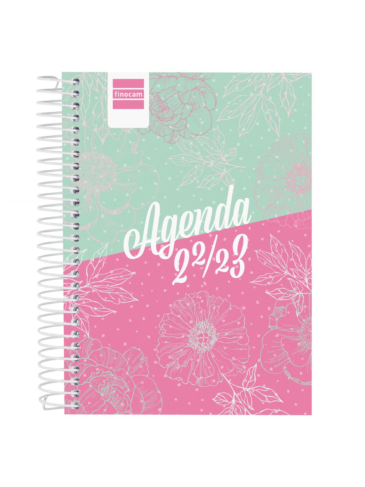 Finocam - Diary 2022 2023 Cool 1 Day Page September 2022 - June 2023 (Leading Year) + July & August Overview Spanish Floral