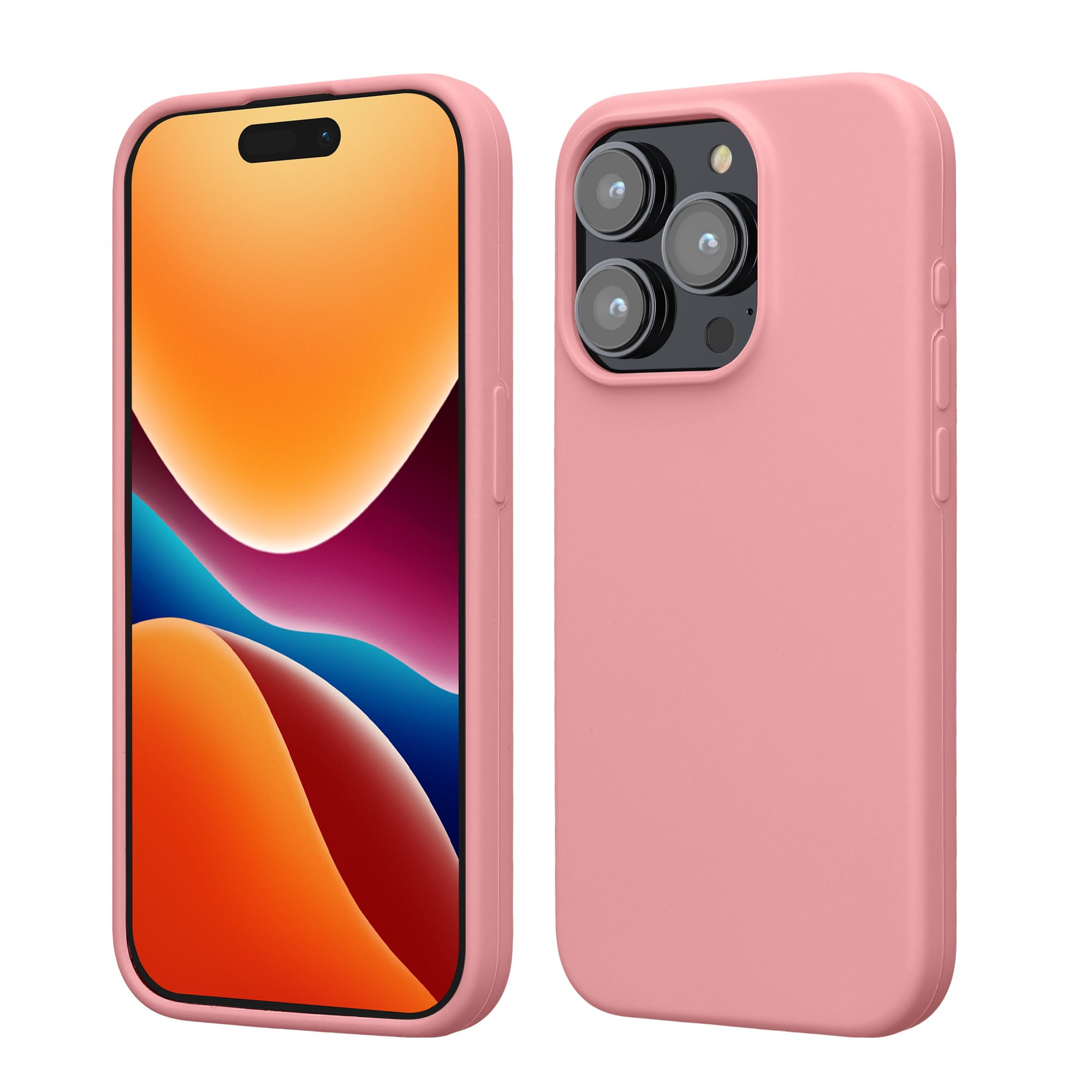 kwmobile Case for iPhone 15 Pro Case - Soft TPU Silicone Cover - Light Pink — image 1