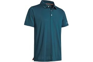 M MAELREG Men's Golf Polo Shirts Short Sleeve Striped Performance Moisture Wicking Dry Fit Golf Shirts for Men