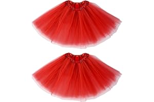 BFONS Buauty 2 Pack Tutus for Women Adult 3 Layered Tutu Tulle Skirts Costumes for Women Girls Teen Halloween Running
