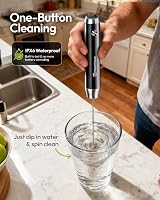 Maestri House Rechargeable Milk Frother with Stand USB-C 1200mAh 8000RPM view 5