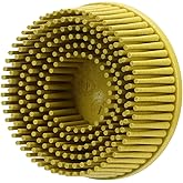 Roloc Bristle, 2 Inch Bristle Disc Grit Abrasive Bristle Shank Attachment Disc for Remove Burr Coatings On Metal (Yellow)