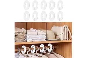 MIOULE 10-Pack Closet Dividers for Hanging Clothes, Durable Plastic Wardrobe Organizers - Perfect for Closet Rods, Clothing Racks & Retail Display