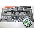 CHROMA Harley Davidson Chrome tag License Plate Silhouette Logo Black