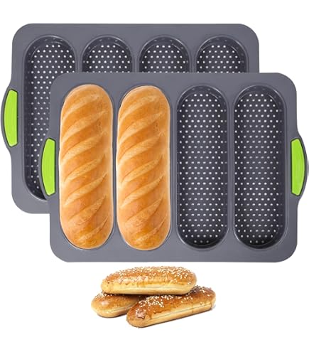 French Bread Pan French Bread Hoagie Sub Roll Baking Pans 4-slot