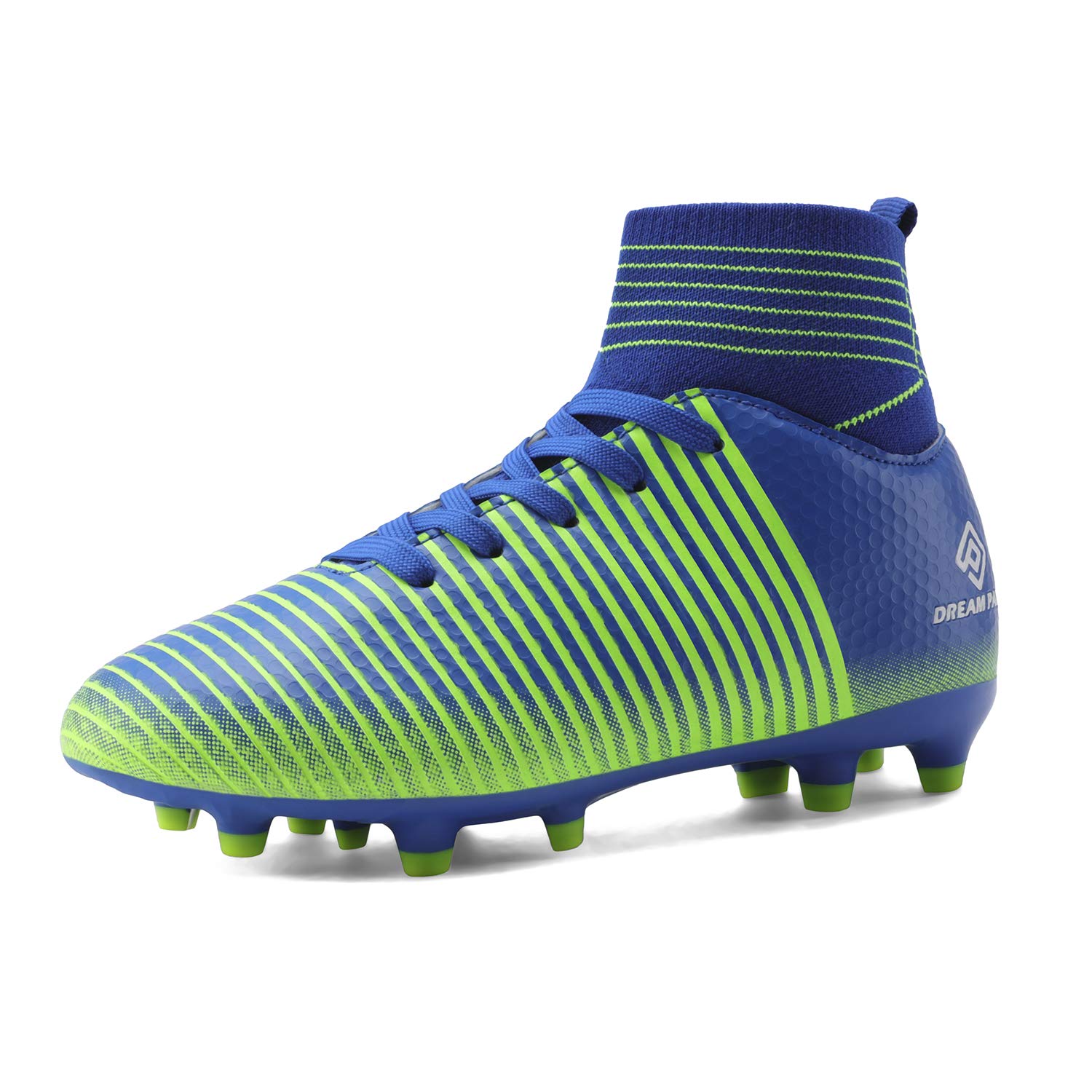 DREAM PAIRS Boys Girls HZ19004K Royal Blue Neon Green Soccer Football