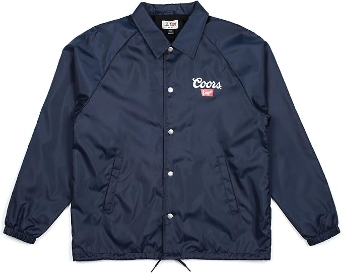Brixton Men's Coors Banquet Windbreaker Jacket, Navy, XS