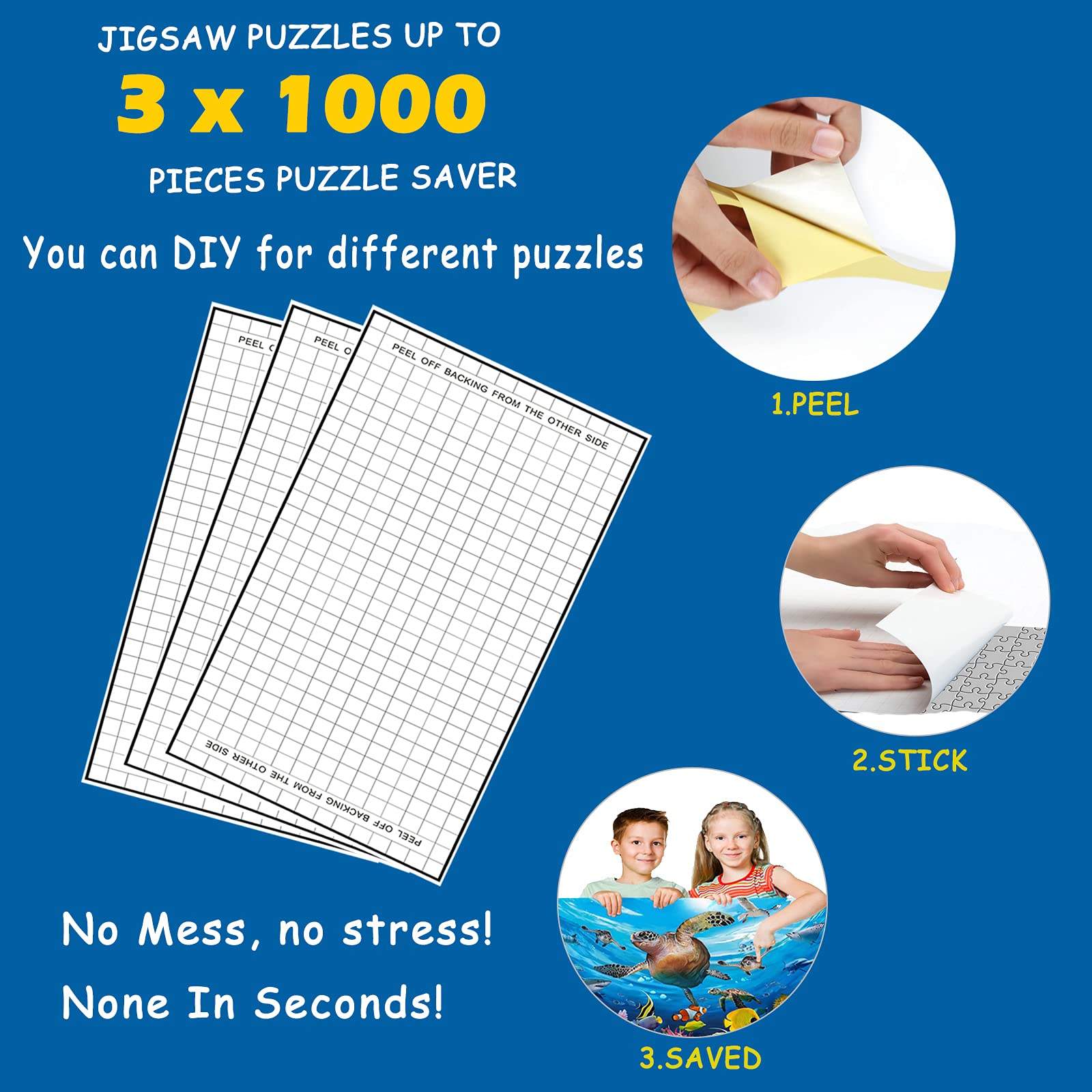 Puzzle Saver Sheets, No Mess Puzzle Glue Done in Seconds