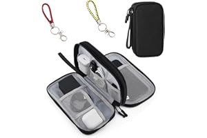 Portable Travel Cable Organizer Bag,Double Layer Waterproof Electronics Travel Organizer for Earphones,USBCableCord,Phone,Fla