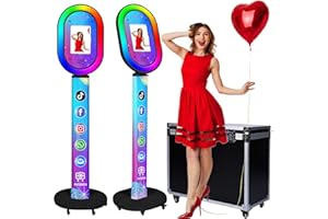 RDYMONKEY ZLPOWER Photo Booth for Any Ipad iPad Stand Shell with Free Custom Logo Remote Control RGB Beauty Ring Lights Portable Photobooth Machine and Flight Case for Parties Wedding Events Rental