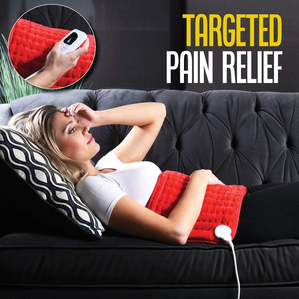 Heating pad - Electric Heating pad - Best Heating pad for Back Pain and Cramps Relief - 2 Hour auto Off - Measures 24" X 12" - Moist Heating pad with Many Adjustable Setting - Heats Fast: Health & Personal Care