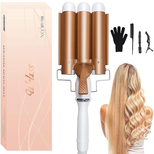 Large Barrel Curling Iron, Hair Waver Barrel Crimper Curling