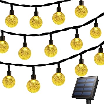 Cuzile Solaire Guirlande Lumineuse Dextérieur Lumières De Jardin étanche 30 Led Boule De Cristal à énergie Pour Noël Sapin Maison Vacances Clôture
