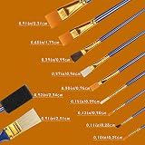 Halobios 25 Pcs Paint Brushes Set for Acrylic Watercolor Oil Children Beginners view 2