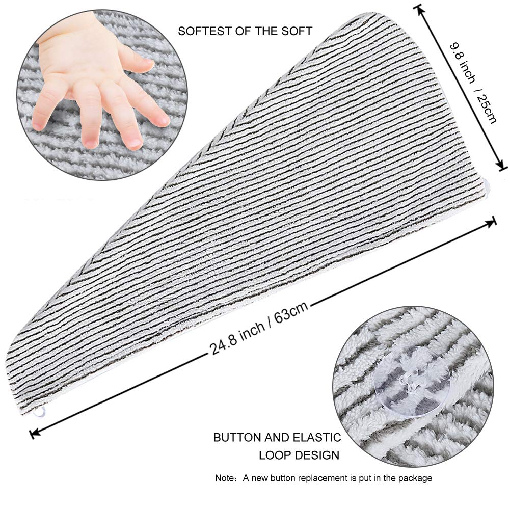 Laluztop Hair Towel Wrap for Women, Ultra Soft Hair Drying Towels with Button, Anti Frizz Super Absorbent & Quick Dry Hair Turban for Drying Curly, Long & Thick Hair（2 PCAK） : Beauty