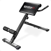 Stamina X Adjustable Ab, Back, and Core Strength Exercise, Sit-Up Fitness Hyperextension Weight Bench for At-Home Workouts