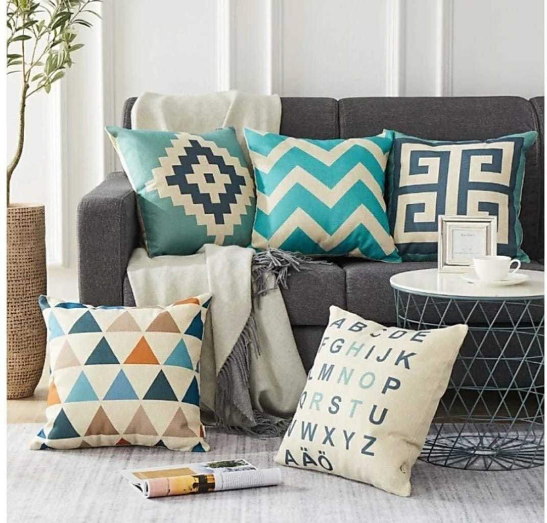 Buy Online Villa Designer Pillow/Cushion Covers for Sofa (Colorful