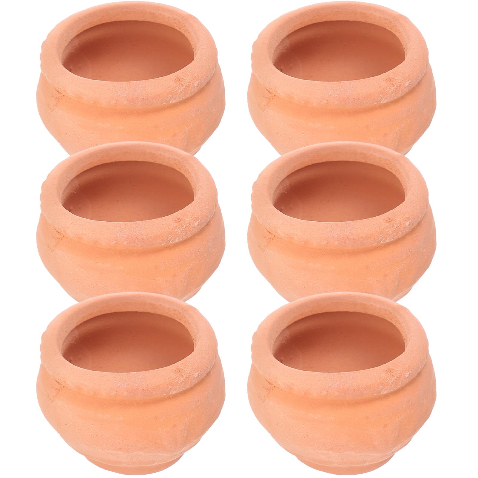 BESPORTBLE Mini Terracotta Pot Small Mini Clay Pots 6Pcs Ceramic Terracotta Pot Pottery Planter Flower Pot Succulent Nursery Pots for Window Boxes Cactus Plants Crafts