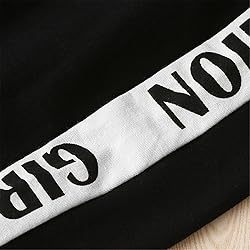 Teen Girls Black Outfits, 2 Pieces Kids Black Long