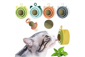 Petelligent 4-Pack Catnip Balls - All-Natural Rotating cat Toys that are Edible, Interactive, and Promote Dental Health for C