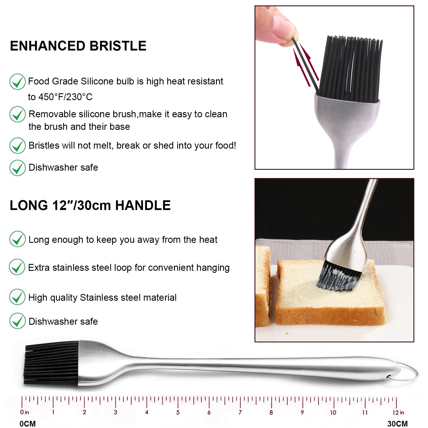 Basters & Marinaters Home Silicone Basting Brush for BBQ Brushes Heat