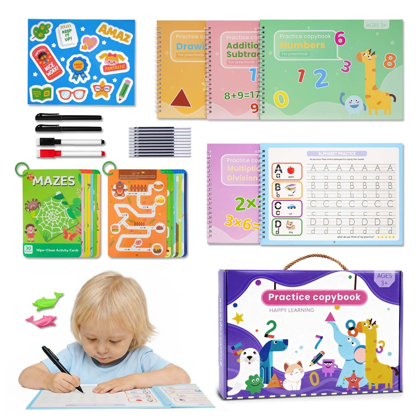 Magic Writing Practice Magic Grooved Writing Practice for Kids : Grooved Handwriting Practice ...