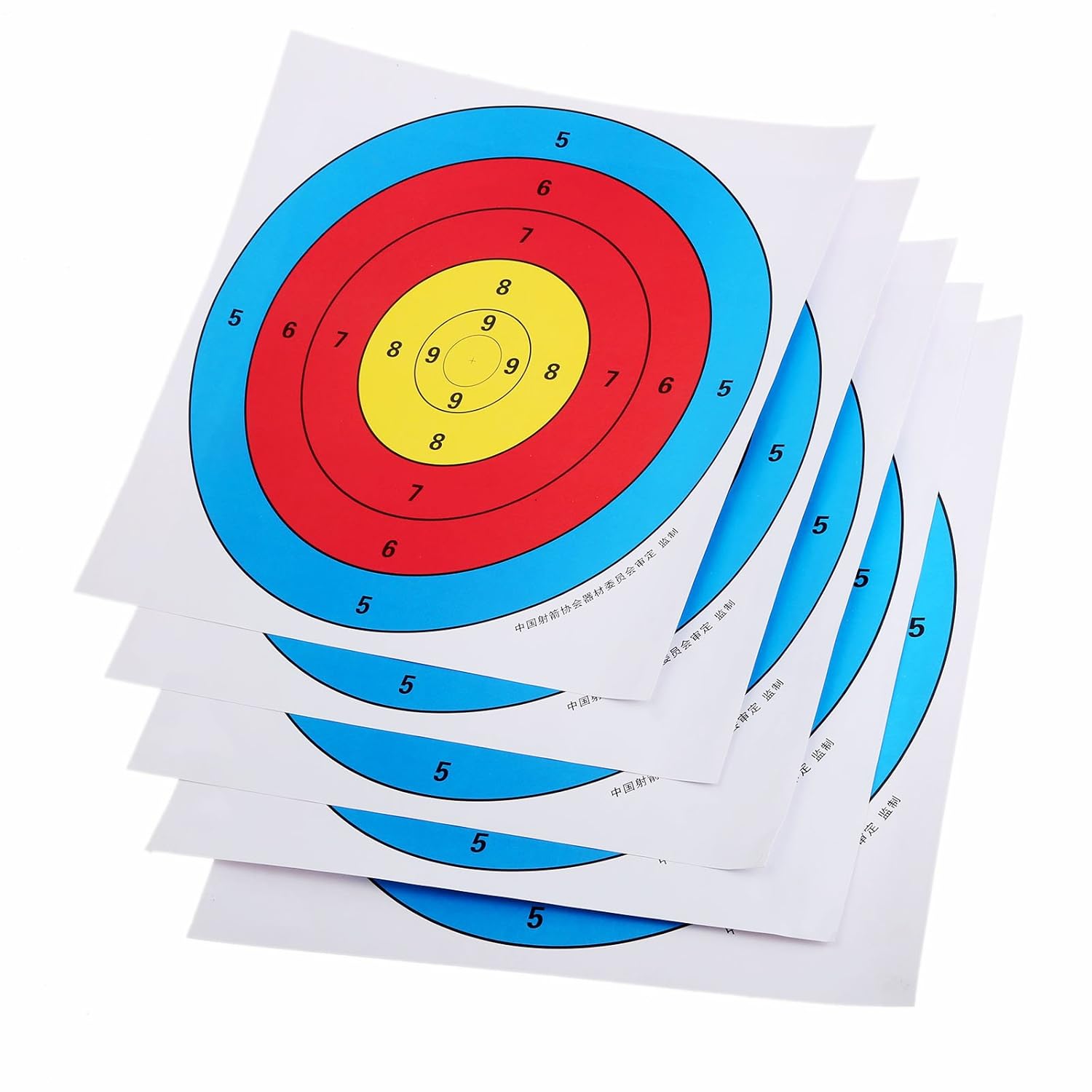 Targets 5 PCS Archery Target Paper Face 40x40cm for Arrow Bow Shooting