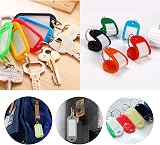 Lefute Key Tags Pack of 10 with Labels 2 x 0.87 x 0.12 in Plastic Covers view 7