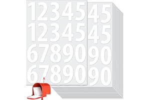 400 PCS Number Stickers, 2" Waterproof Mailbox Number Label, Consecutive Numbers 0-9, Self-Adhesive and Residue-Free, Ideal f