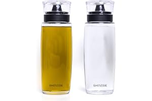 Shinbee Roen 2pcs Olive Oil and Vinegar Dispenser Set - Cooking Oil Dispenser, Oil Bottles For Kitchen, Olive Oil Container, 