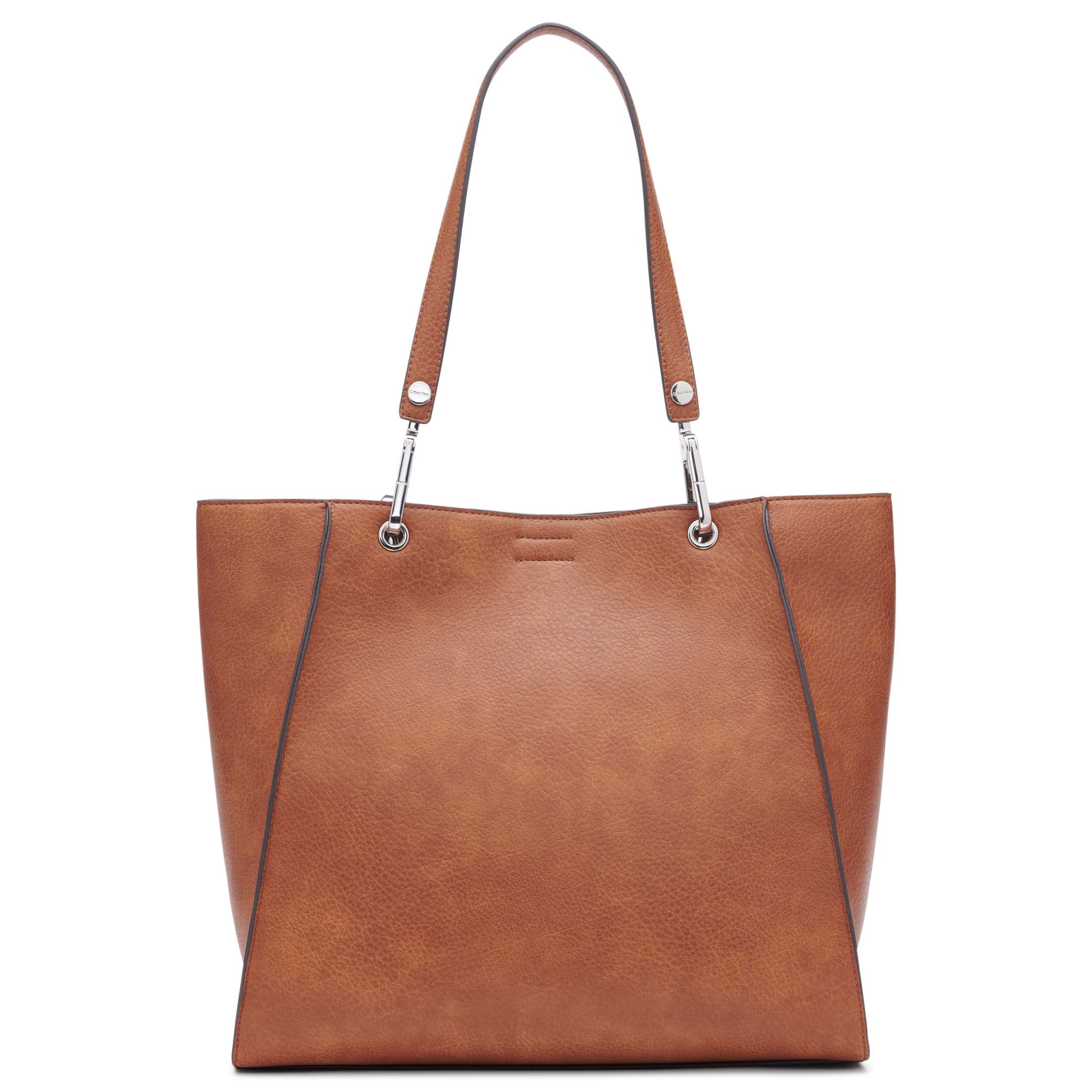 Calvin Klein Women's Reyna North/South Tote, Caramel Combo, One Size