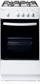 Haden 50cm Gas Cooker White 4 Burner Hob Conventional Oven Grill LPG Kit view 1
