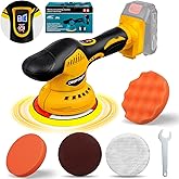 Cordless Car Buffer Polisher Compatible for Dewalt 20V Battery, Polishers and Buffers with 6 Variable Speed Up to 5500RPM, Ca